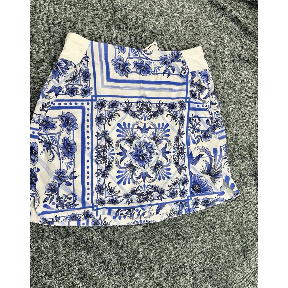 Walter Hagen 16" Pull On (P11) Lightweight Core Skort XS Porcelain Floral (D1)